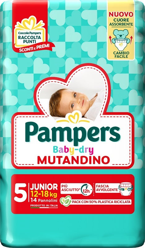 Pampers Baby Dry Mutandino Taglia 5 (12-18kg) 14 Pezzi