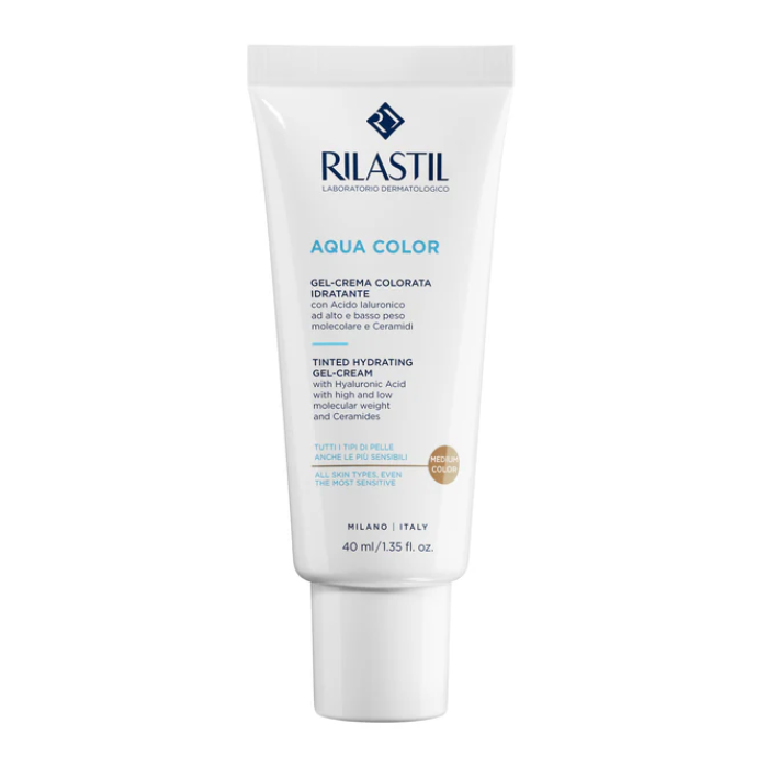 Rilastil Aqua Color Gel Crema Colorata Idratante Colore Medium
