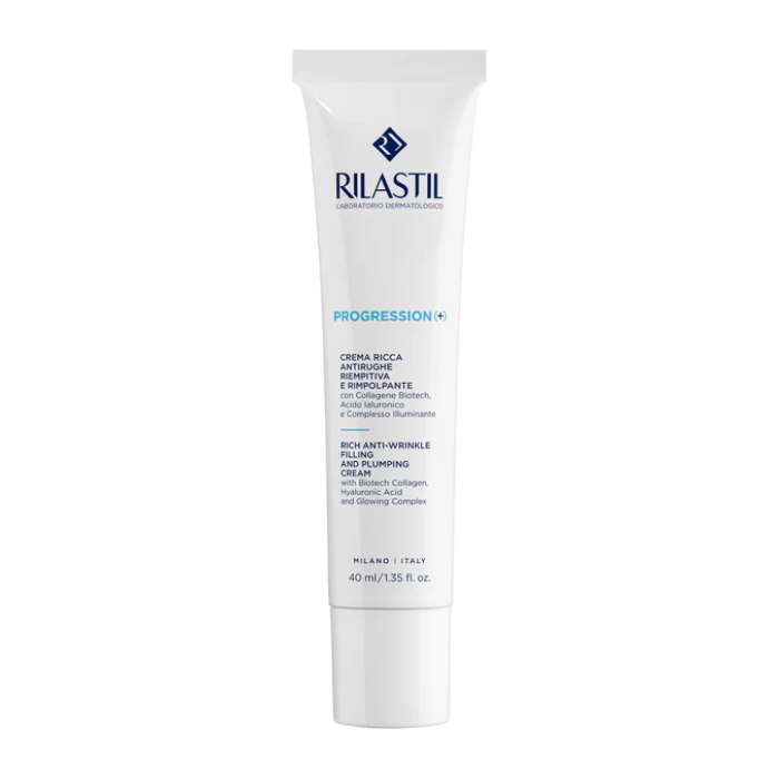 Rilastil Progression Crema Antirughe Riempitiva e Rimpolpante Trattamento Rughe Marcate 40ml