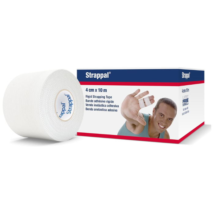 Strappal Striscia rigida per il trattamento e la prevenzione degli infortuni sportivi – Elevata aderenza alla pelle – 4 cm x 10m