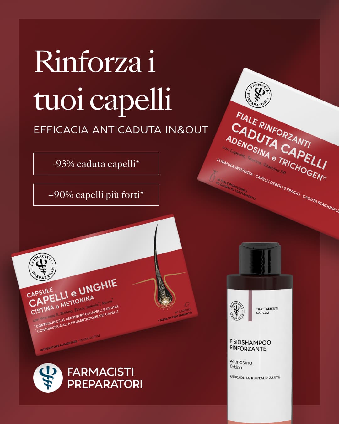 Trattamenti capelli farmacisti preparatori