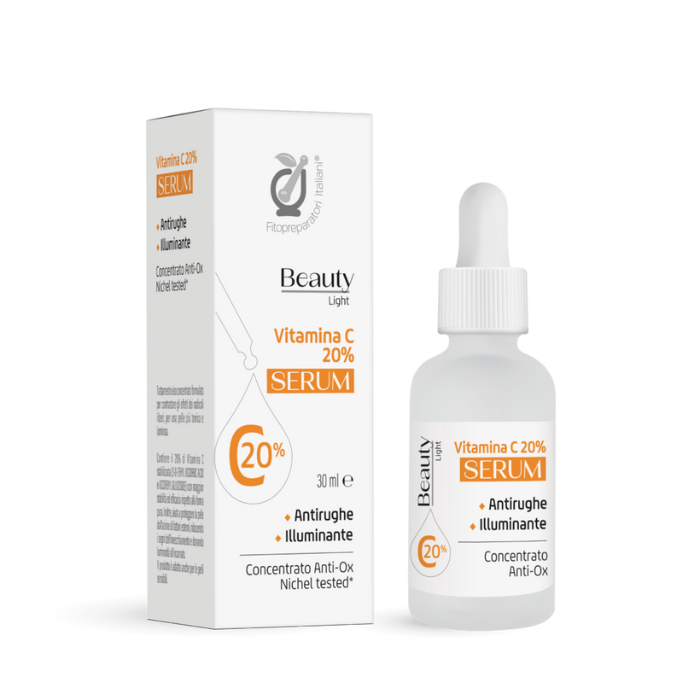 Siero Vitamina C 20%, Antirughe e Illuminante, Fitopreparatori Italiani 30ml