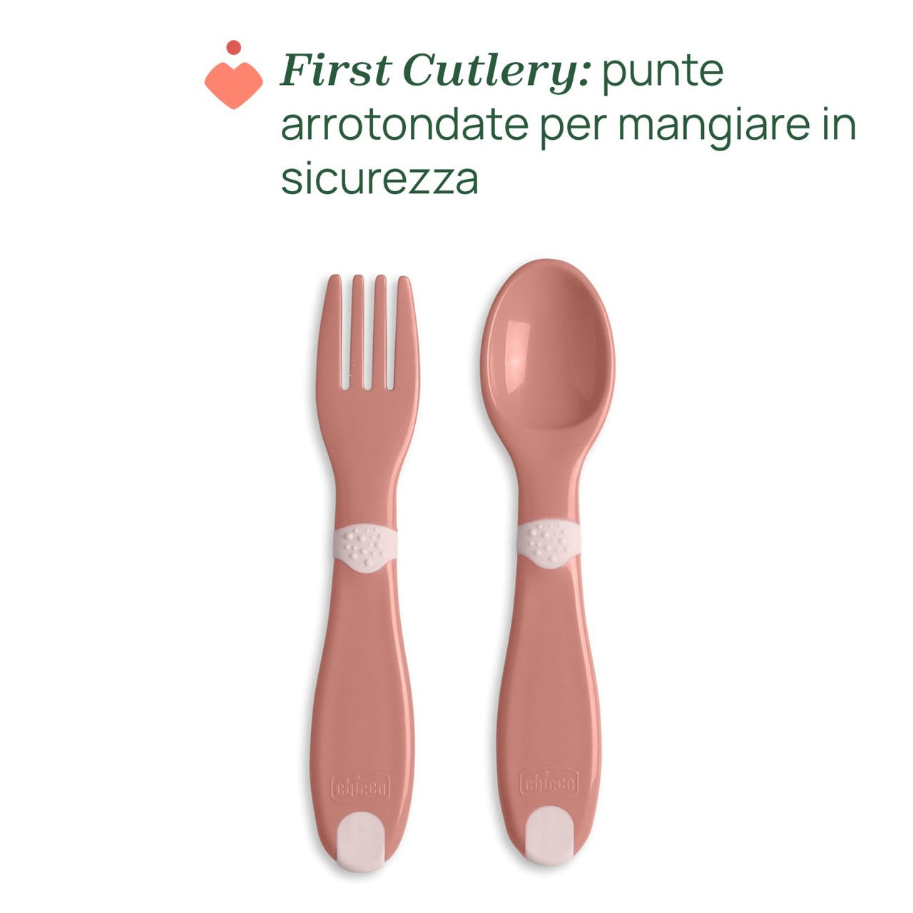 Chicco Set Pappa, Piattini e Posate Per Bambini, Rosa, 12+ Mesi