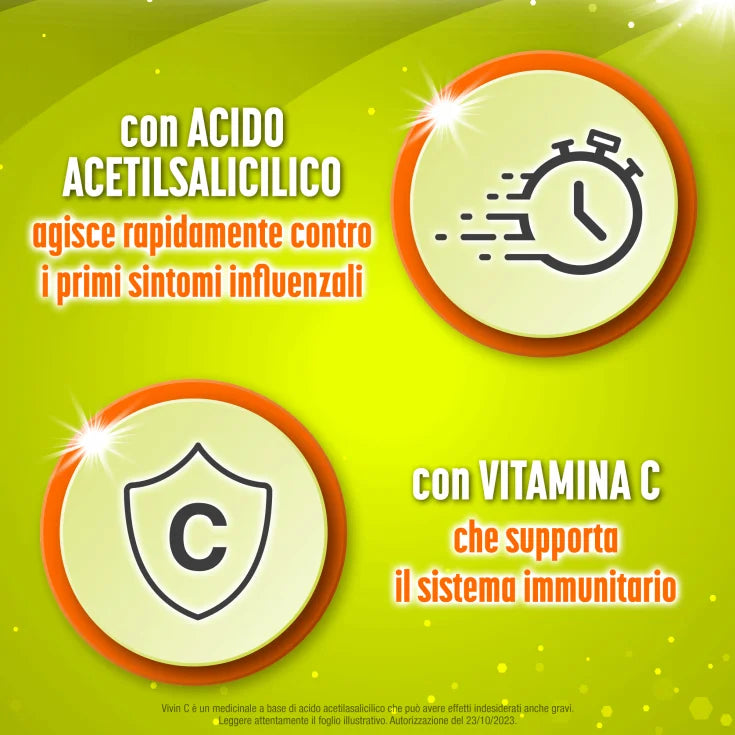 vivin c acido acetilsalicilico per influenza 20 compresse