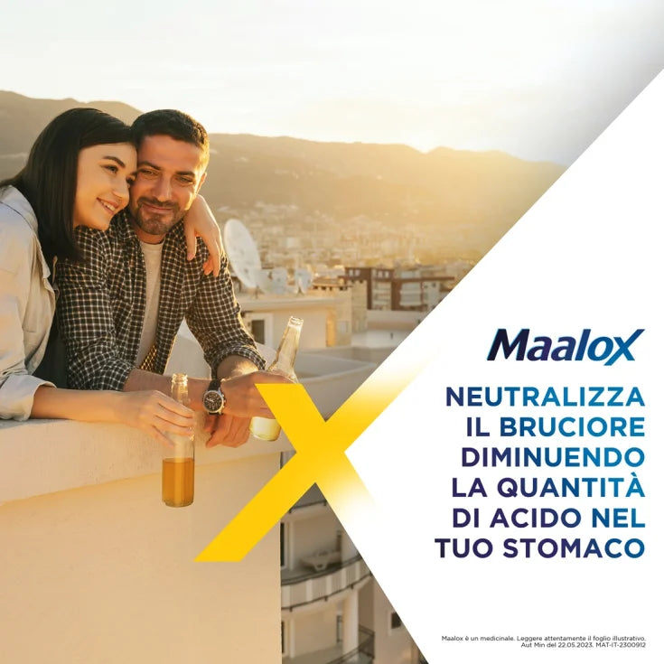 Maalox Senza Zucchero 30 Compresse Limone 400+400mg