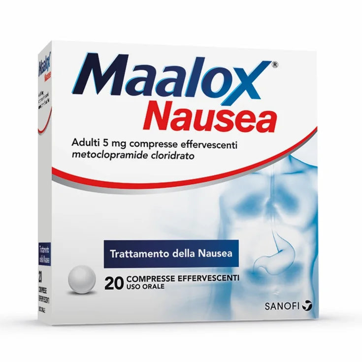 Maalox Nausea 20 Compresse Effervescenti 5mg - maalox nausea