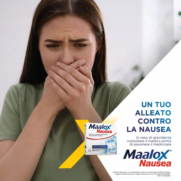 Maalox Nausea 20 Compresse Effervescenti 5mg - Maalox Nausea 20 Compresse Effervescenti 5mg