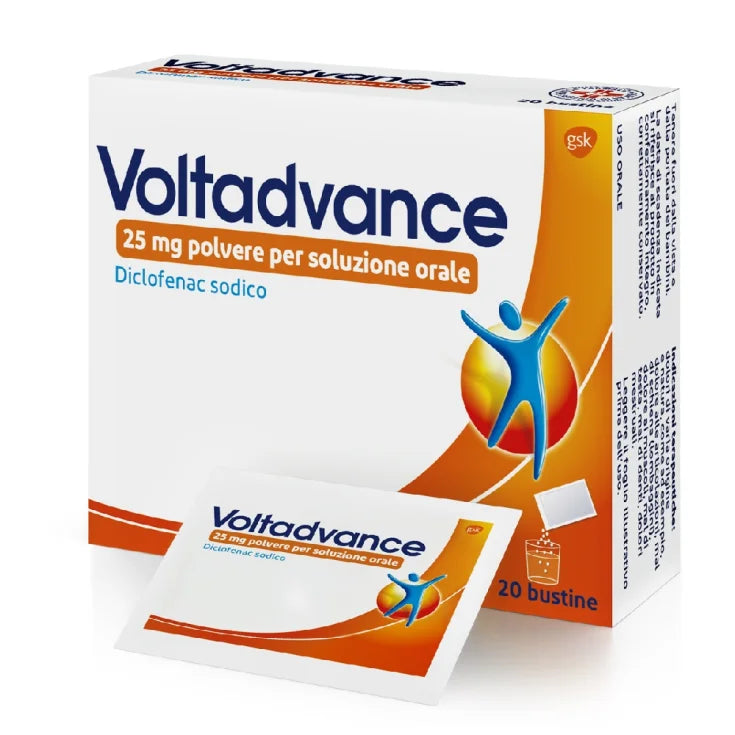 Voltadvance Antinfiammatorio Diclofenac 20 Bustine - voltadvance 25mg 20 bustine diclofenac