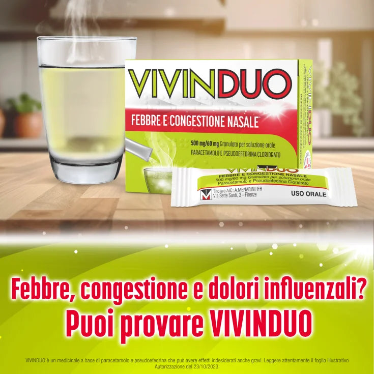 Vivinduo Febbre Congestione Nasale 10 Bustine Uso Orale - Vivinduo Febbre Congestione Nasale 10 Bustine Uso Orale