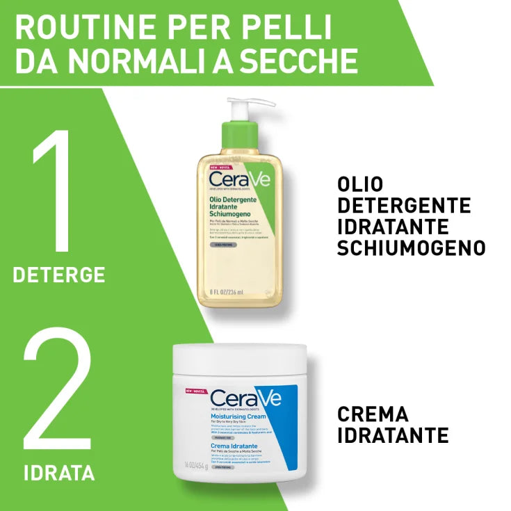 Cerave Olio Detergente Idratante Schiumogeno Pelle da Normale a Secca 236ml