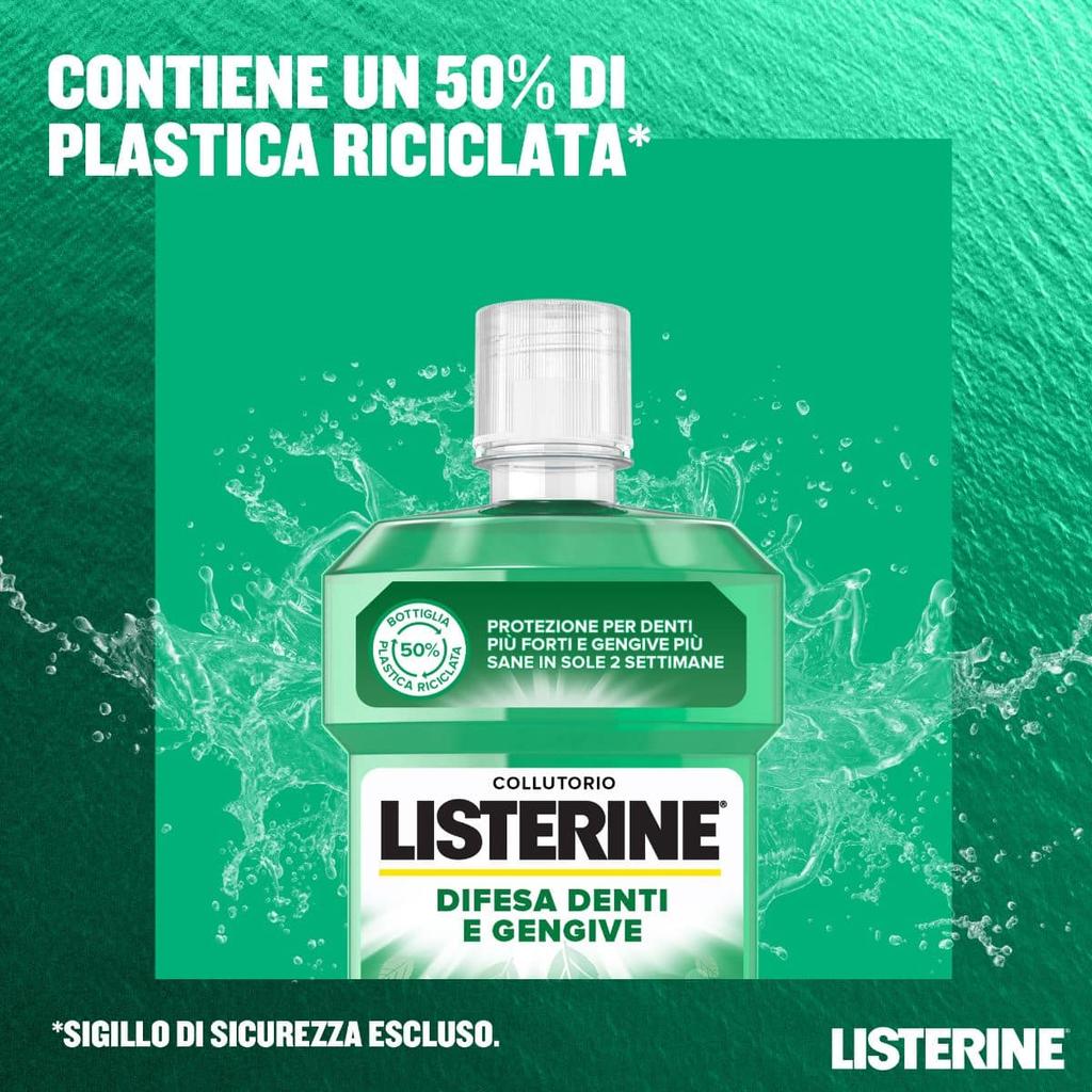 Listerine Difesa Denti Gengive Collutorio Gusto Delicato 500ml