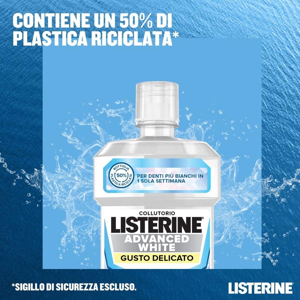 Listerine Advanced White Collutorio Gusto Delicato 500ml - Listerine Advanced White Collutorio Gusto Delicato 500ml