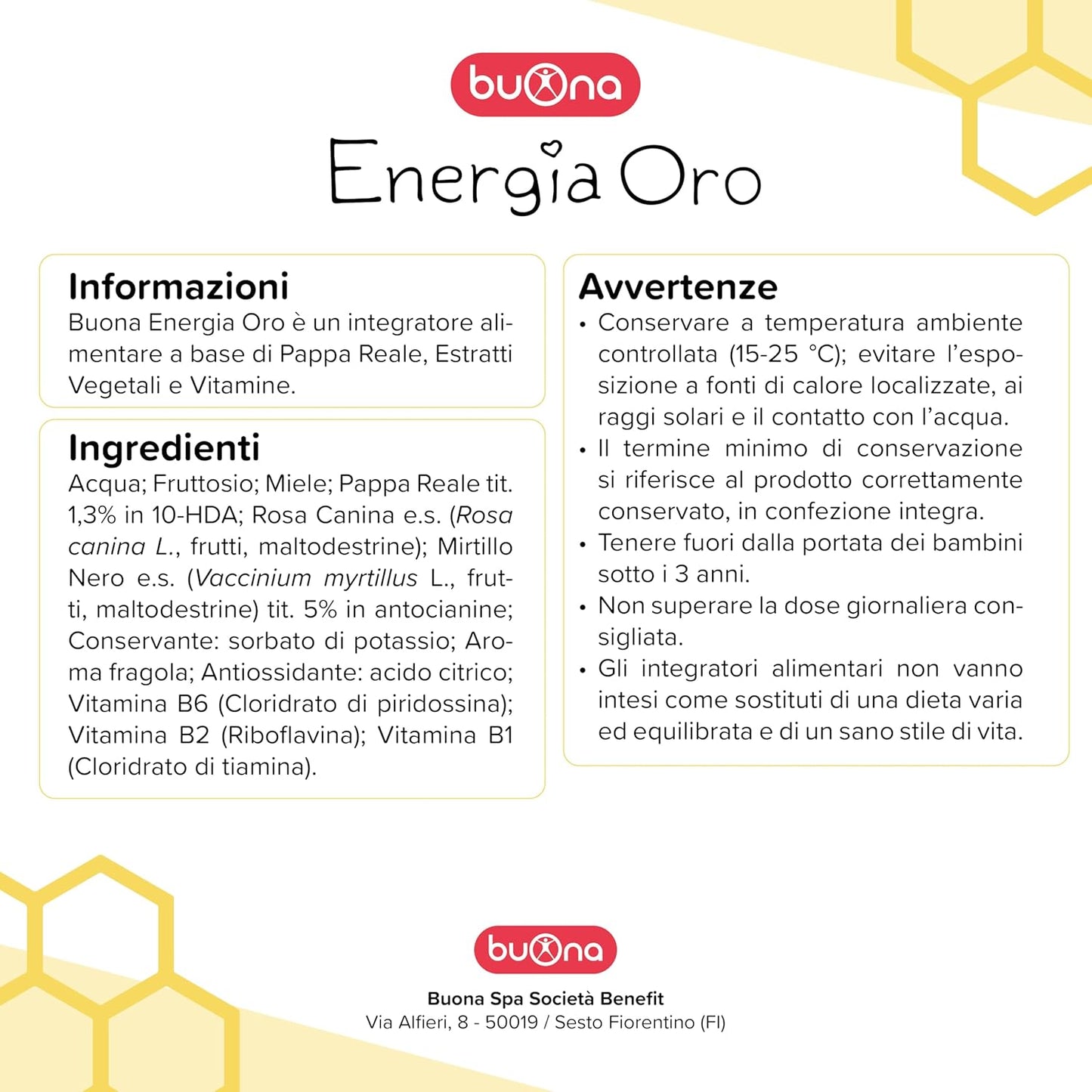 Buona Energia Oro Flaconcini Bambini 10 Flaconcini da 10 ml