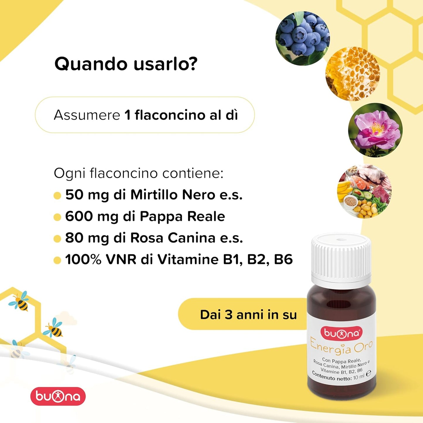Buona Energia Oro Flaconcini Bambini 10 Flaconcini da 10 ml
