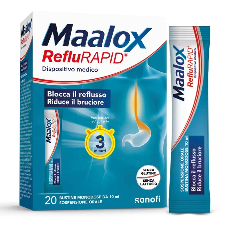 Maalox Reflurapid 20 Bustine - Maalox Reflurapid 20 Bustine