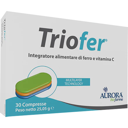 Triofer – Integratore di Ferro, Vitamina C e Acido Folico 30 Compresse