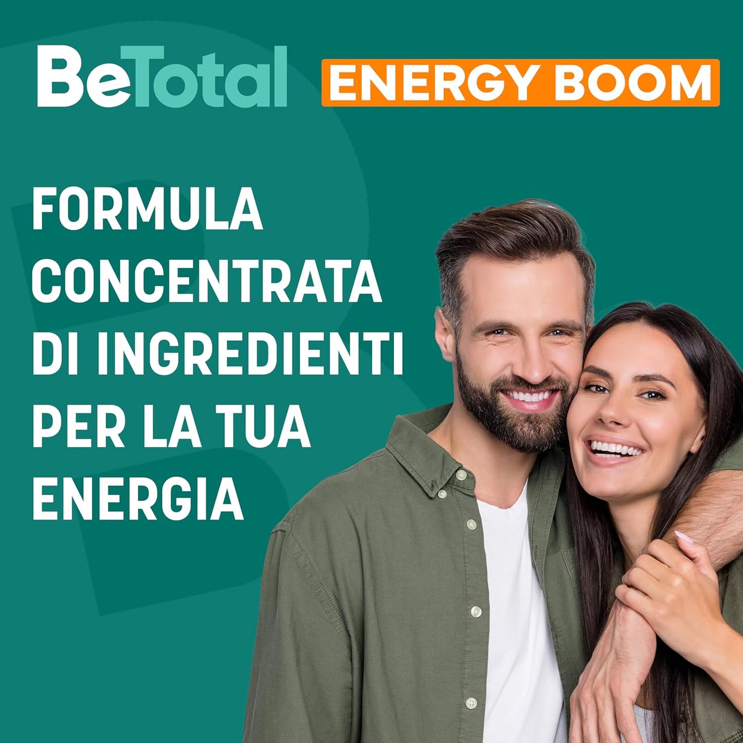 Betotal Energy Boom, Integratore Alimentare con Vitamine B, Guaranà, Mate e Carnitina, effetto tonico per ricaricare le energie in caso di stanchezza, Gusto Frutti Rossi, 20 stick