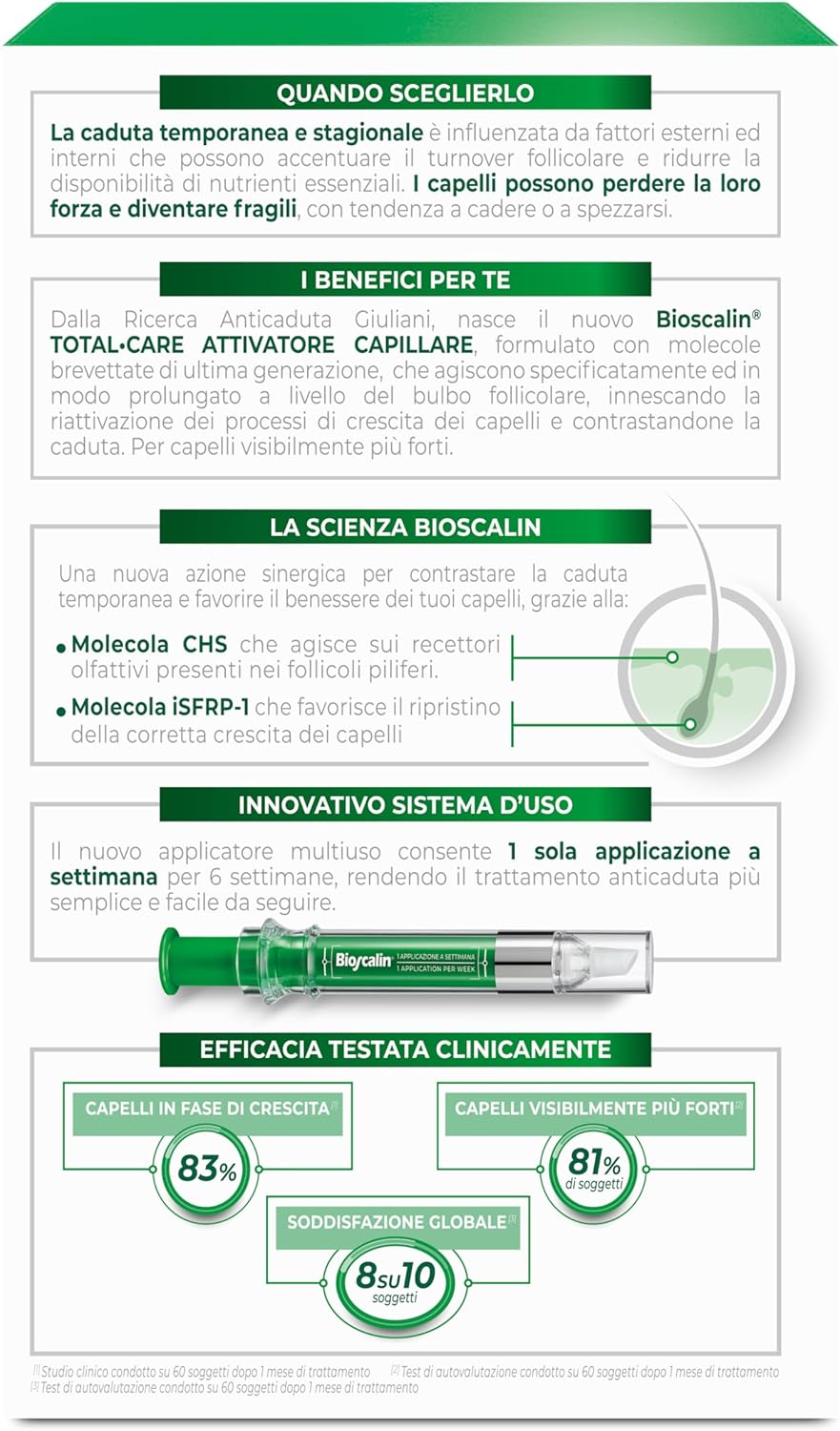 Bioscalin Total Care Attivatore Capillare, Dona Forza Ai Tuoi Capelli, Contrasta La Caduta, Formato Convenienza 3 mesi