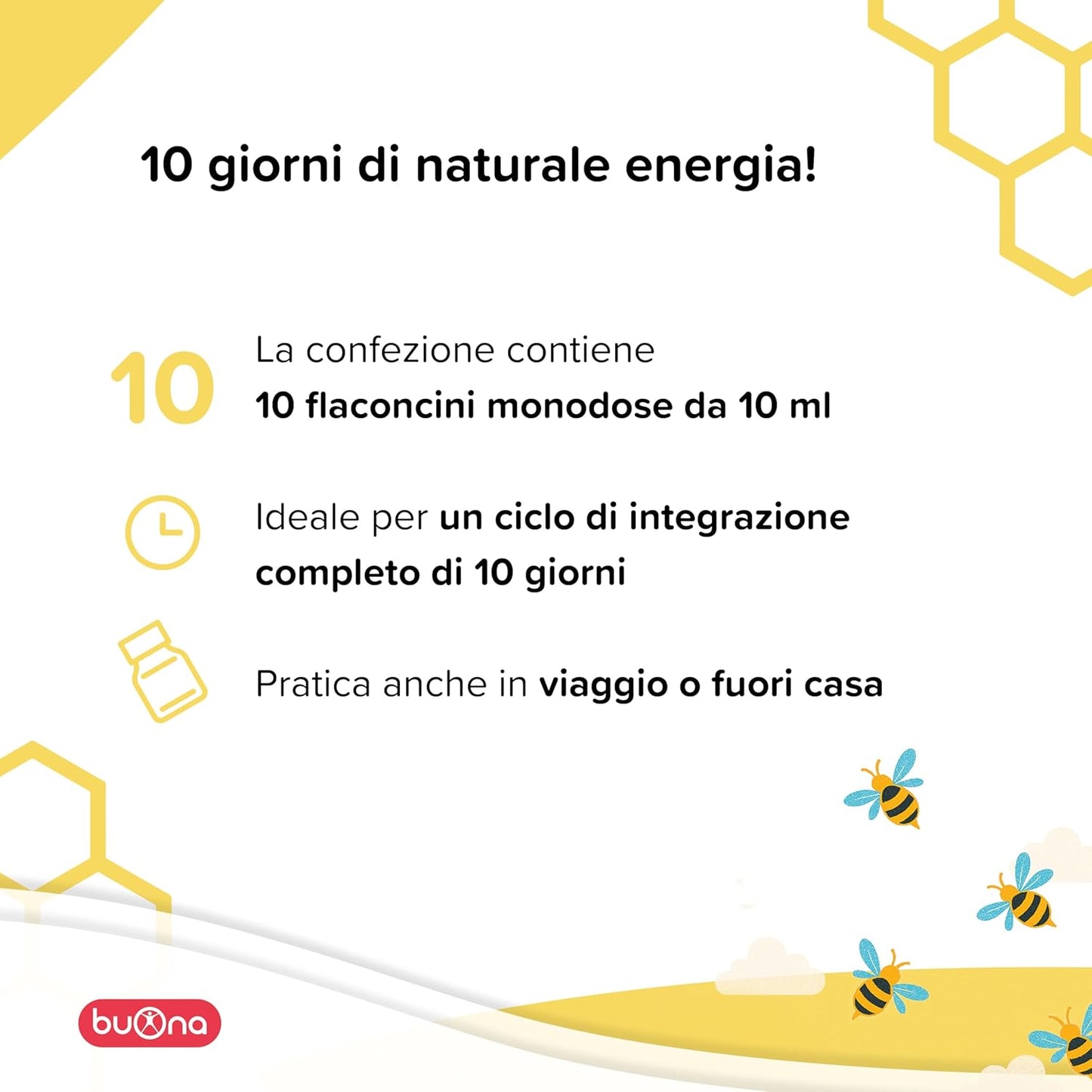 Buona Energia Oro Flaconcini Bambini 10 Flaconcini da 10 ml