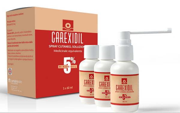 Carexidil Soluzione Cutanea 5% 3x60ml