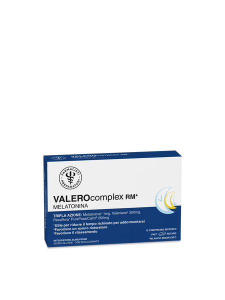 LFP Valerocomplex RM Melatonina 15 Compresse – Valeriana e Melatonina a Rilascio Modulato
