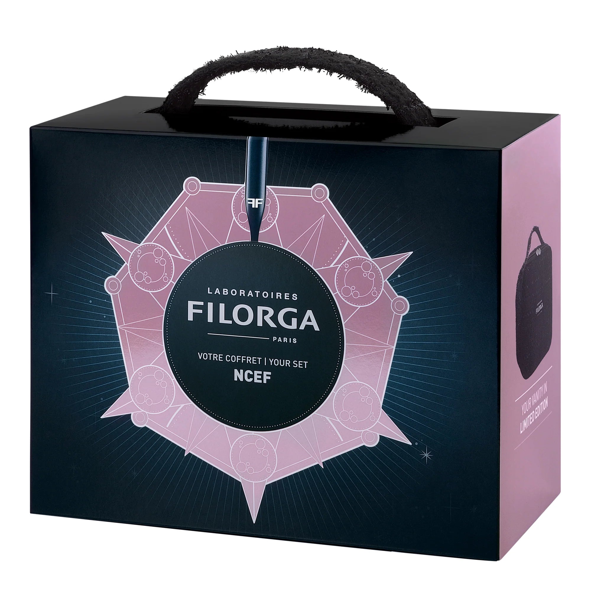 Filorga Cofanetto NCEF - Trousse con Siero NCEF-SHOT 15ml + Omaggio Meso-Mask 30ml e Candela Profumata - Filorga_cofanetto_natale_NCEF