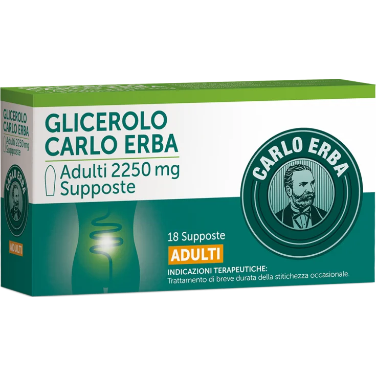 carlo erba glicerolo 18 supposte per adulti 2250mg