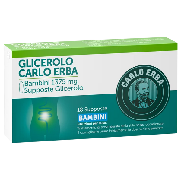 carlo erba glicerolo 18 supposte bambini