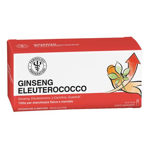Ginseng Eleuterococco Farmacisti Preparatori 10 Flaconcini 10ml