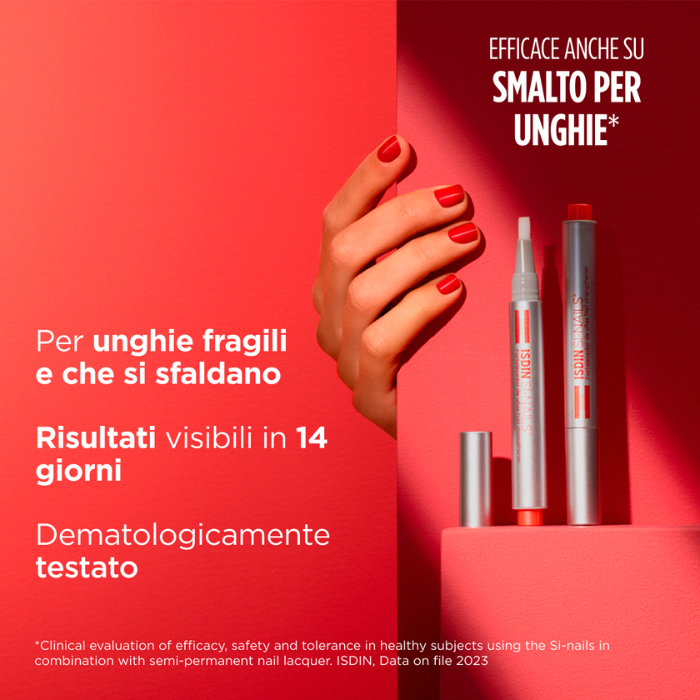 Isdin Si-Nails Rinforzante Unghie, Idratazione Intensa e Favorisce la Crescita, Stick con Pennellino da 2,5ml
