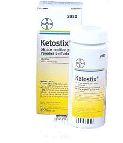 Ketostix Chetonuria Strisce reattive per l'analisi dell'urina, 50 strisce