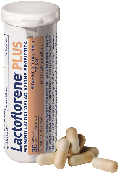 Lactoflorene Plus - A base di Fermenti Lattici con Zinco e Vitamina B per l’Equilibrio della Flora Intestinale 30 capsule