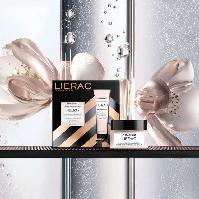 Lierac Cofanetto Natale Hydragenist,  Gel Crema Reidratante 50ml + Omaggio Maschera Rimpolpate 75ml