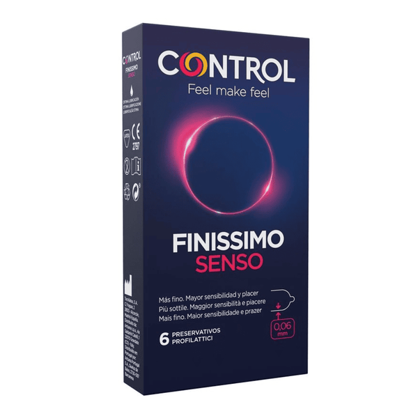 Control Finissimo Senso – Profilattico Ultra-Sottile con Lubrificante Sensoriale | 6 pz