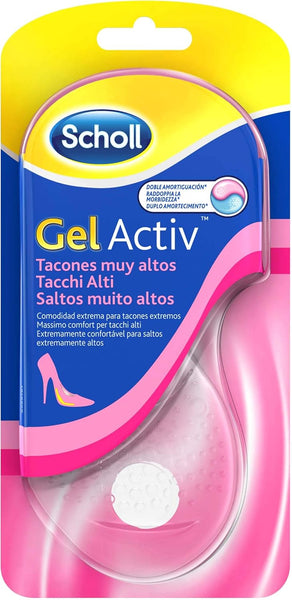 Scholl Solette Gel Activ, Solette Donna per Tacchi Alti, Azione Ammortizzante e Antiscivolo, Confezione da 1 Paio