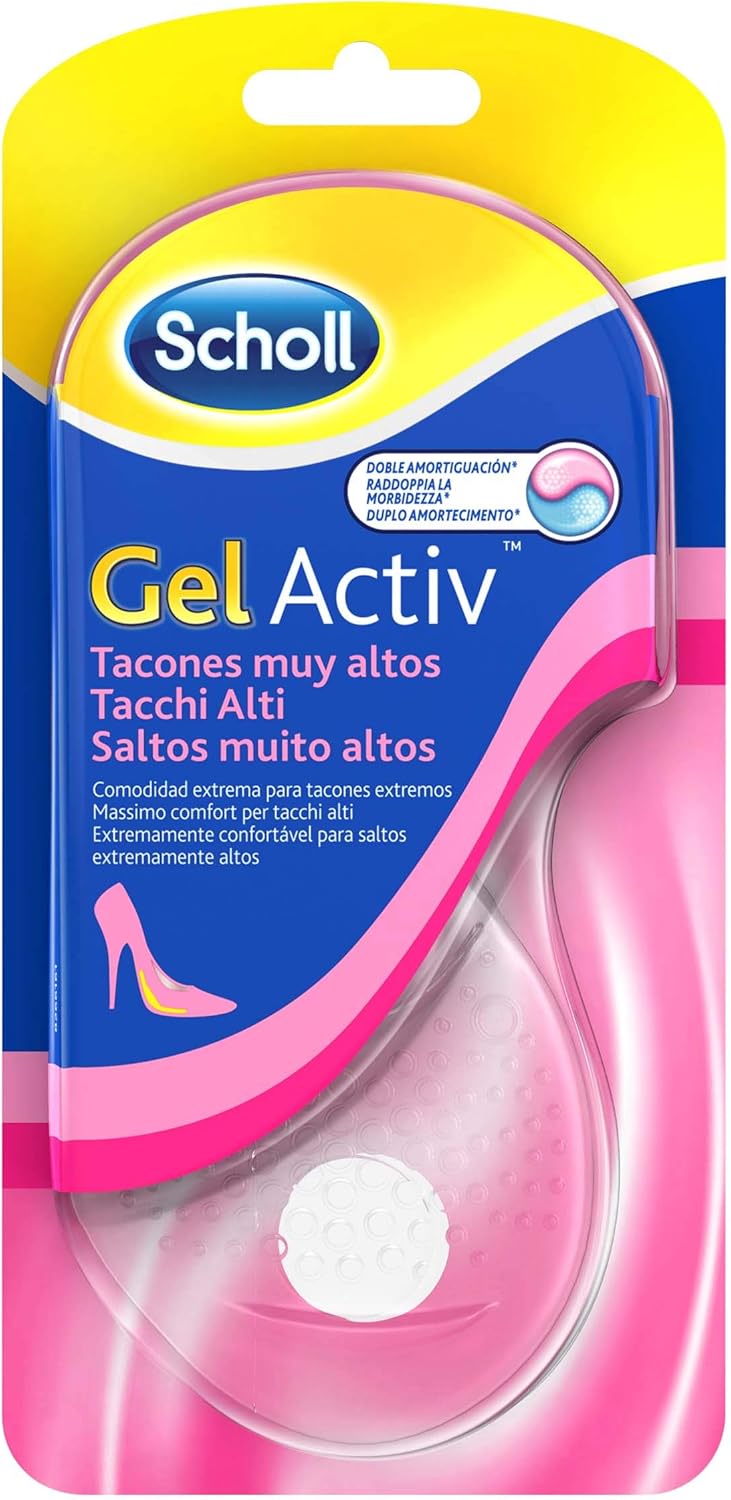 Scholl Solette Gel Activ, Solette Donna per Tacchi Alti, Azione Ammortizzante e Antiscivolo, Confezione da 1 Paio