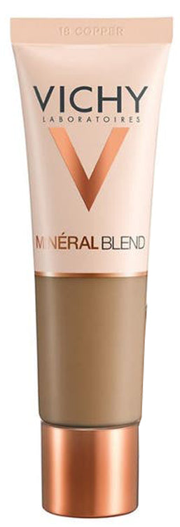 Vichy minéralblend, fondotinta idratante, copertura naturale e pelle luminosa fino a 16h, tonalità 18, 30 ml - Vichy minéralblend fondotinta 18