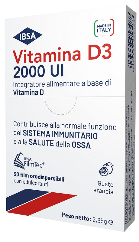 Vitamina D3 Ibsa 2000 UI 30 Film Orodispersibili - ibsa vitamina d3 2000 UI 30 film