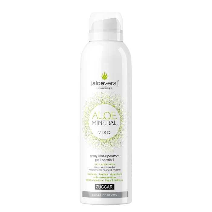 Zuccari Aloe Mineral Viso Spray Idra-riparatore Pelle Sensibile 150ml - aloe mineral viso zuccari senza profumo