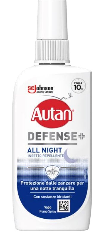 Autan Defense All Night Spray Antizanzare Con Sostanze Idratanti 100ml