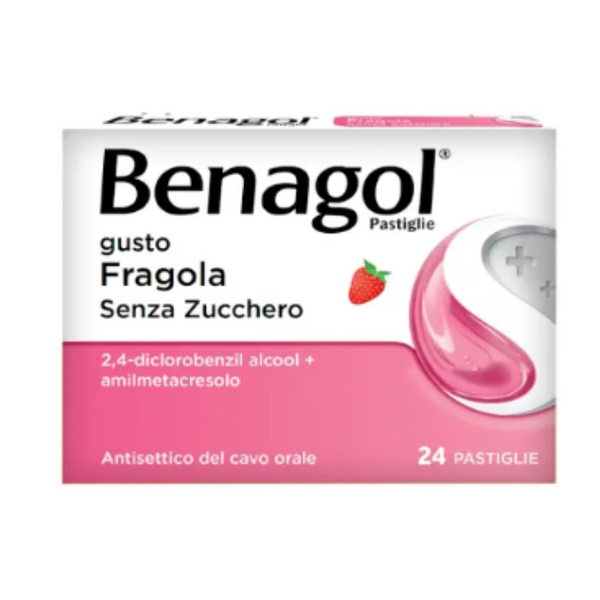 Benagol Gusto Fragola Senza Zucchero 24 Pastiglie