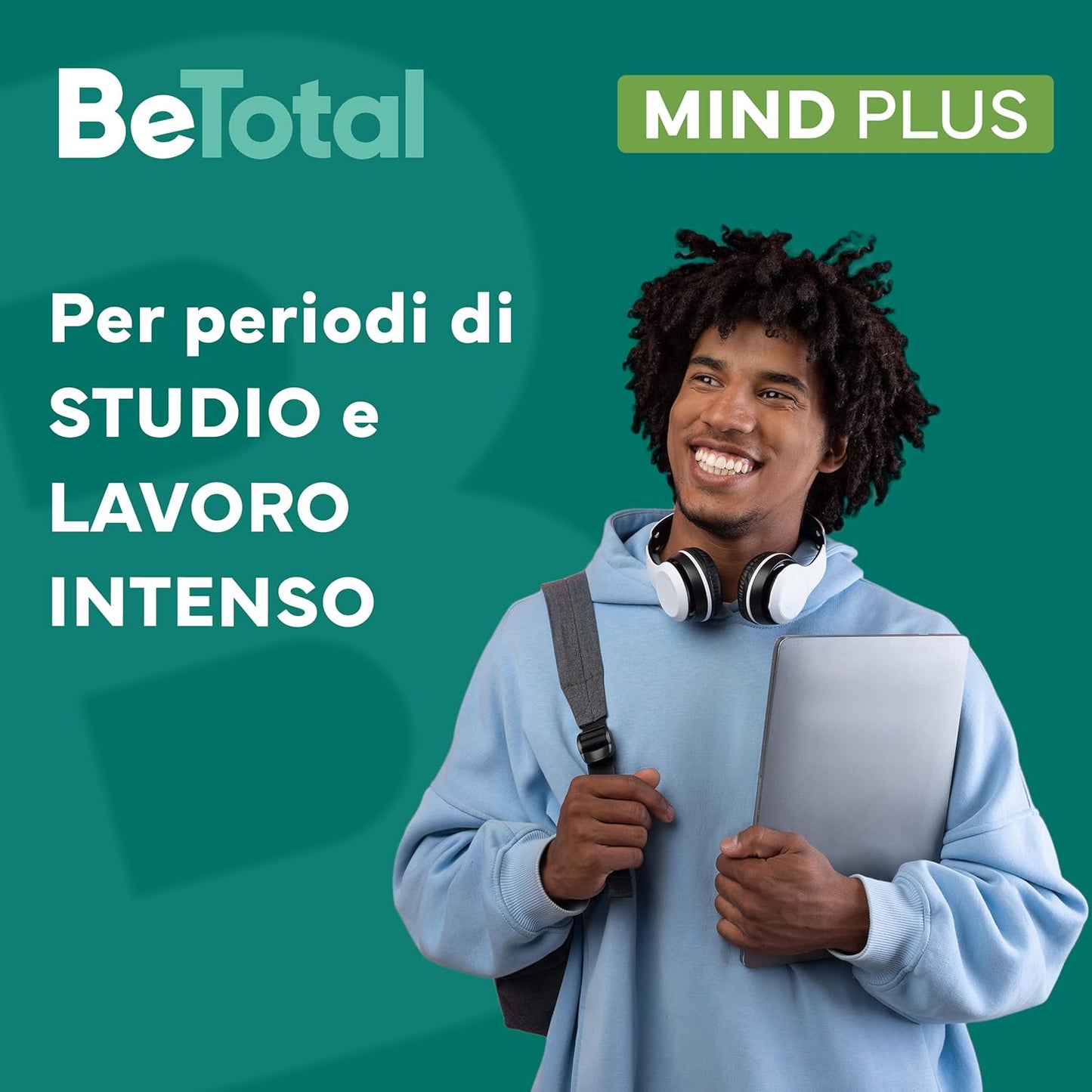 Be-Total Mind Plus, Integratore Alimentare con Vitamina B, Fosfoserina, L-Glutammina, Supporto per Stanchezza Mentale, Memoria e Concentrazione, 20 Bustine