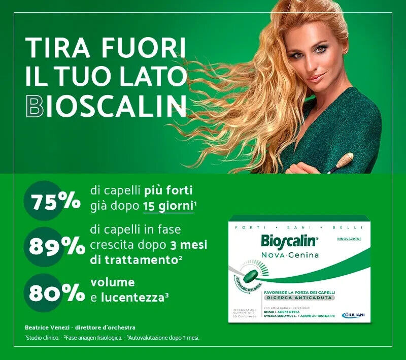 Bioscalin Nova Genina Integratore Capelli Trattamento Anticaduta 60 Compresse - Bioscalin Nova Genina Integratore Capelli Trattamento Anticaduta 60 Compresse