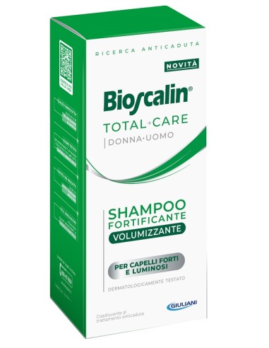 Bioscalin Total Care Shampoo Fortificante Rivitalizzante, Per capelli forti e luminosi, Per Uomo e Donna, 200ml