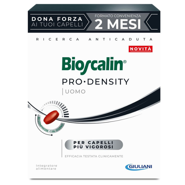 Bioscalin Pro Density 60 Compresse, Integratore Capelli Uomo, Per capelli più vigorosi, Formato convenienza 2 mesi