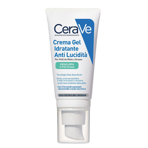 Cerave Crema Gel Idratante Anti-Lucidità, Per Pelli Miste e Grasse, 52ml