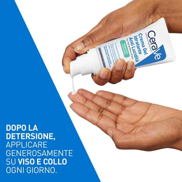 Cerave Crema Gel Idratante Anti-Lucidità, Per Pelli Miste e Grasse, 52ml
