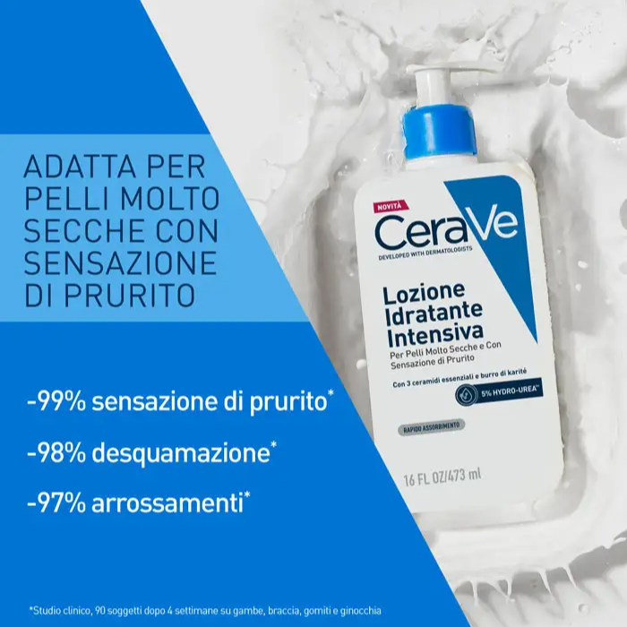 Cerave Lozione Idratante Intensiva, Per Pelli Molte Secche Viso e Corpo, a Rapido Assorbimento, 473ml - Cerave Lozione Idratante Intensiva, Per Pelli Molte Secche Viso e Corpo, a Rapido Assorbimento, 473ml