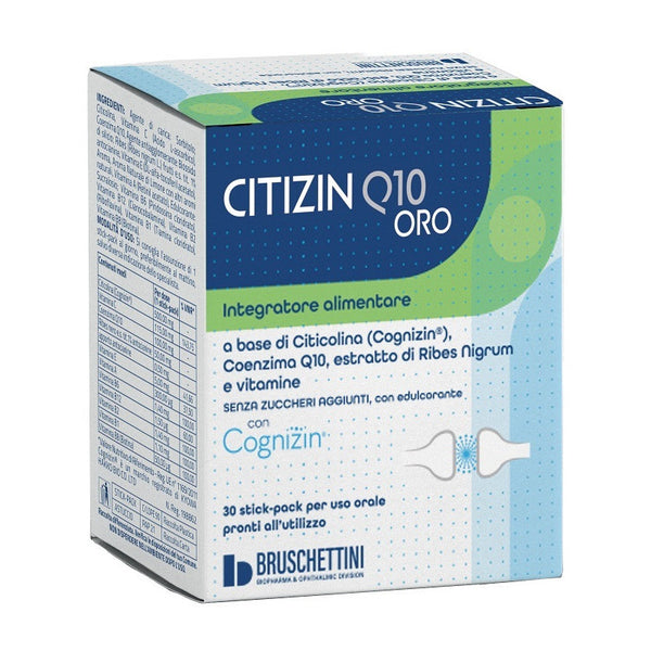 Citizin Q10 Oro – Coenzima Q10 ad Alta Concentrazione | 30 Stick-Pack