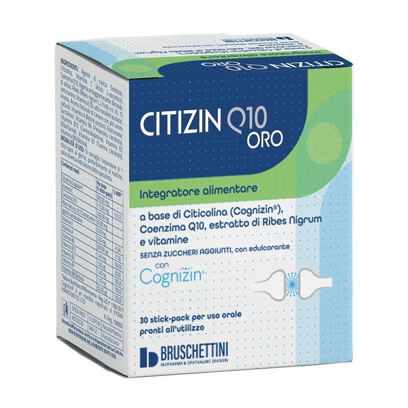Citizin Q10 Oro – Coenzima Q10 ad Alta Concentrazione | 30 Stick-Pack